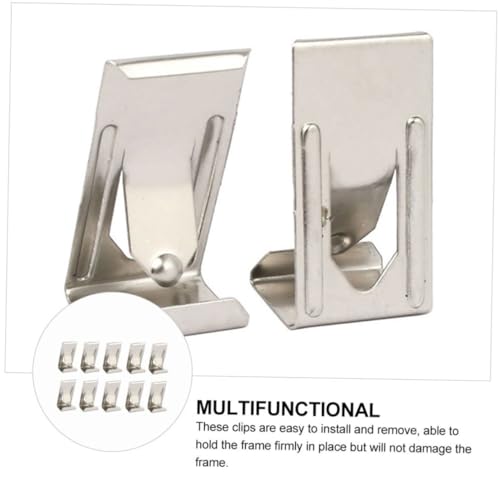Image of Uonlytech 60pcs Photo Frame Clips Metal Material Sturdy Hooks for Picture Hanging