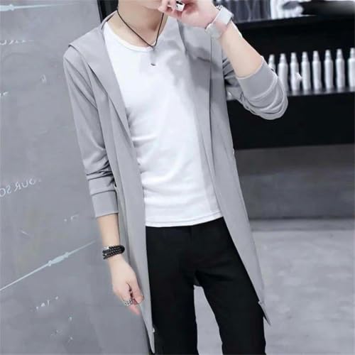 Men's shawl casual cardigan long-sleeved breaker lightweight cardigan long Korean style cardigan4