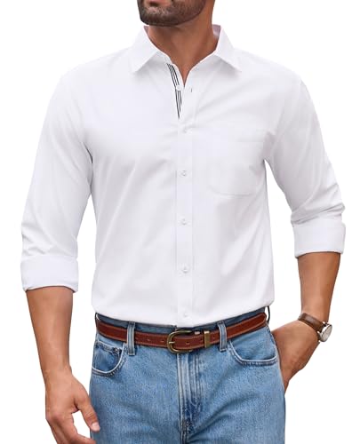 Oxford Shirts for Mens Long Sleeve Dress Shirts Business Casual Button Down Shirts Untucked Shirts for Men2