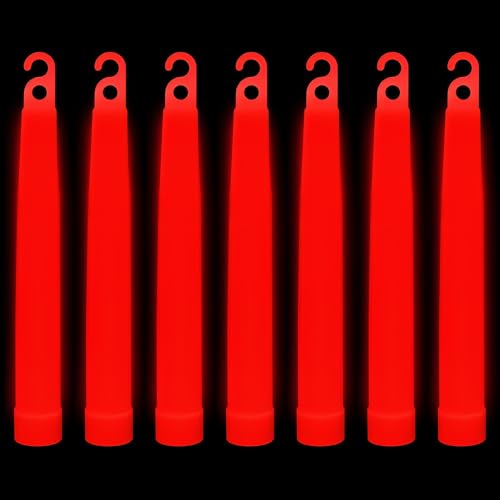 Lanières phosphorescentes de 15,2 cm lot de 25 bâtons luminescents de fête camping rouge