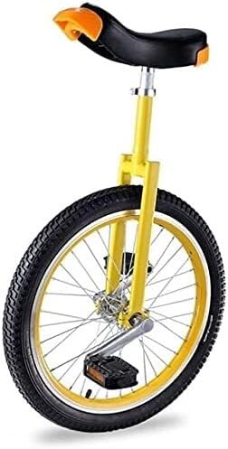 ELzEy Adult Unicycle Unicycle With 16/18/20 Inch Wheels, Standard Comfortable Saddle, Outdoor Exercise For Beginners (Color : Yellow, Size : 20 inch)