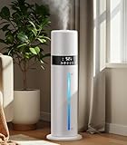 加湿器 大容量 8L 6~35畳対応 【銀イオン素材&次亜塩素酸水】 上から給水 タワー式 静音 超音波加湿器. アロマ対応 水漏れしない 省エネ 超微細ミスト3段階調節 360度吹き 72時間連続 12時間切タイマー 7色LEDライト おやすみモード チャイルドモード リモコン付き お手入れ簡単 空焚き防止 花粉/乾燥対策 寝室/リビング/オフィス/部屋 PSE認証済