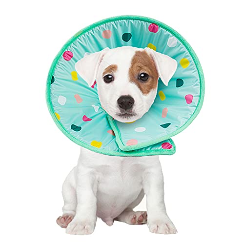 Tecatty Colliers pour Animaux de Compagnie pour la récupération après la Chirurgie, cicatrisation des plaies Anti-Morsure/Fuite pour Chiens et Chats (M) Cover