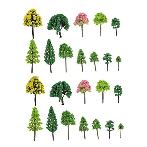 Abaodam 55 Unidades Árvore Modelo De Paisagem Miniatura De Árvore De Rua Modelo De Árvore De Cedro Á