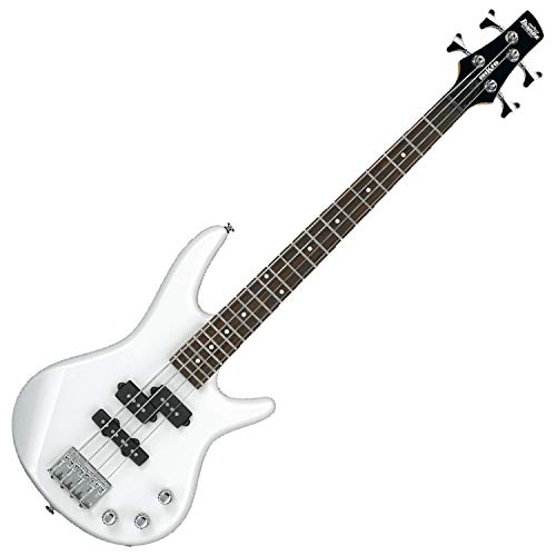 Ibanez 4 String Bass Guitar, Right, Pearl White (GSRM20PW)