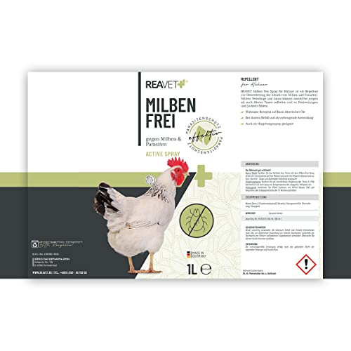 ReaVET Milbenspray für Hühner 1L – Milbenmittel gegen Milben & Parasiten im Hühnerstall, Huhn Spot On Kontaktspray und… – Bild 3
