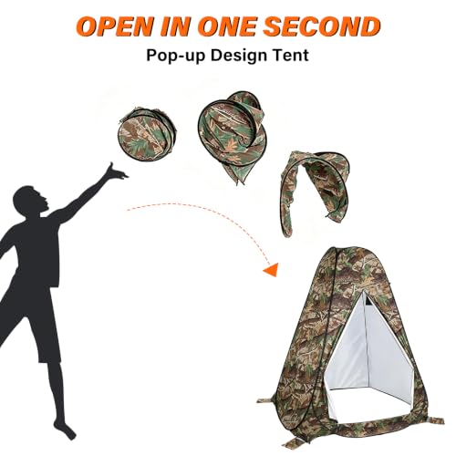 Anngrowy UPF50+ Tienda de Ducha Plegable de 7FT, Refugio Extra Grande para Privacidad miniatura 7