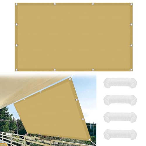 Voile d'ombrage imperméable avec oeillets et corde grand format 5.5x8m rectangulaire