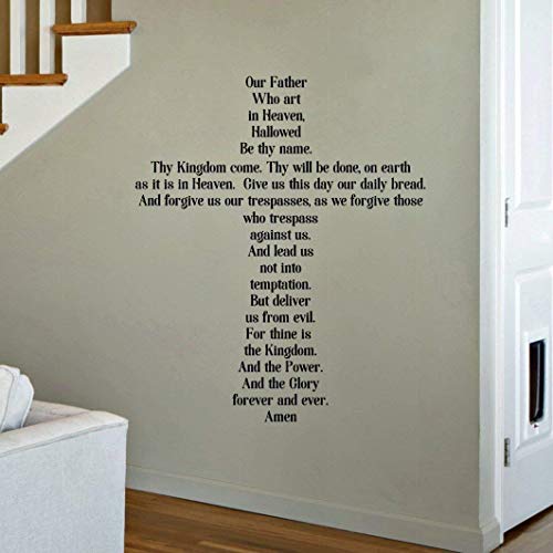 The Lord's Prayer Decal, Our Father Prayer Wall Decor, Scripture Quotes, 30