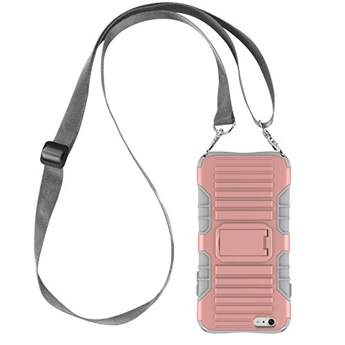 E-tree crossbody lanyard case for iphone 6 / 6s with kickstand, s…
