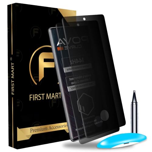 Image of FIRST MART Ant-Spy Privacy Tempered Glass for Tecno Pova Curve - 9H Screen Protector, Anti-Peeping, Bubble-Free, Edge to Edge [2 Pack]