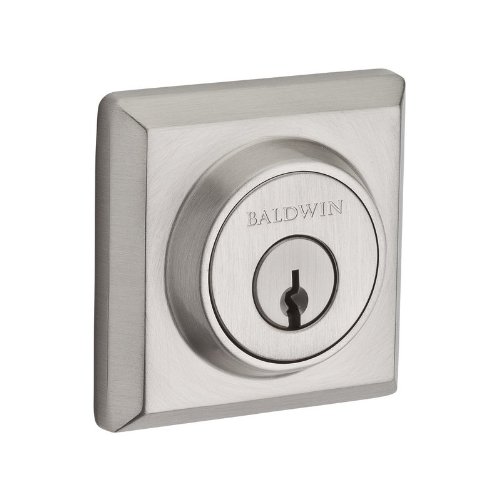 Traditional Square Deadbolt Baldwin en laiton poli pour entrée prestigieuse