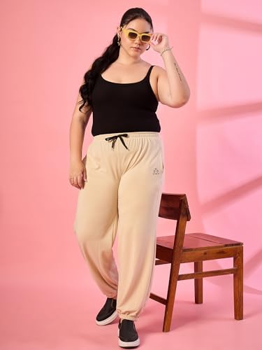 Image of ALZA Women's Cotton Oversized Joggers with Utility Pockets - Loose Fit High Waisted Track Pants for Gym, Yoga & Travel - Lightweight All-Season Lounge Sweatpants