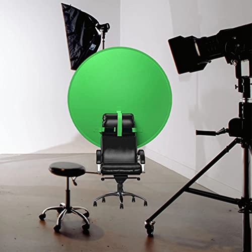 OSALADI Fundo de tela verde para cadeira, fundo de webcam portátil, cenário de fotografia dobrável p