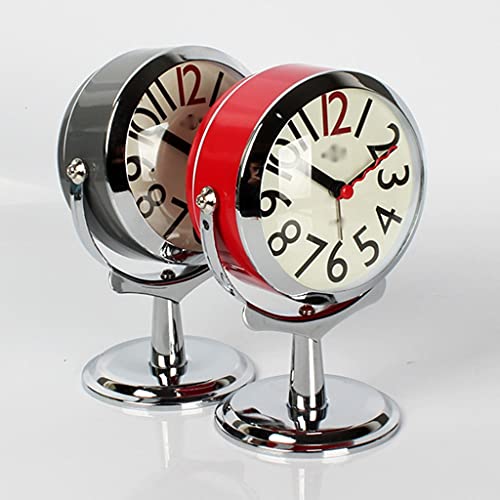 Reloj de dormitorio electrónico JFDBGU gris con aguja circular legible para evitar el estrés visual 4