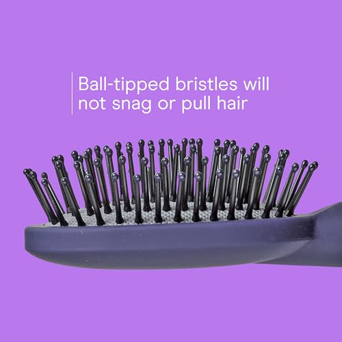 Conair Hair Brush, Totally Smooth Mini, Gentle Detangling, Blue - image 5