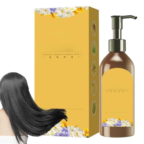 Tinte Monodosis Vegetal - Champú Tinte Capilar Natural | Tinte de fragancia floral de dosis única vegetal, champú para teñir el cabello a base de plantas, champú de tinte para el cabello natural de la