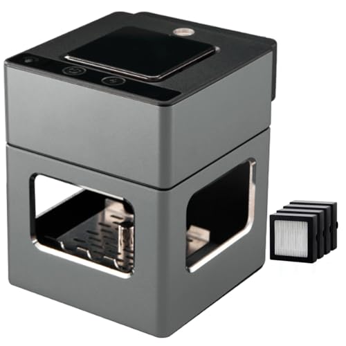 Smokeless Ashtray Air Purifier with Gesture Control, HEPA Filter for Reduced Smoke, USB Rechargeable, Ideal for Indoor and Car Use
