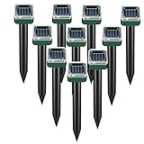 Snake Repellent 10Pack Squirrel Repellent Mole Repellent Ultrasonic Solar Powered Rat Repeller...