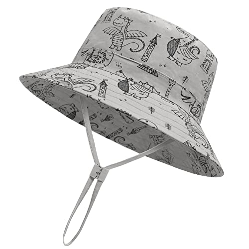 Image of Baby Sun Hat Baby Boy Hats Toddler Hat UPF 50+ Bucket Hat for Baby Girls Infant Beach Hat with Wide Brim Kids Caps