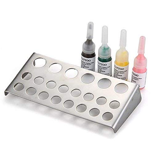 1 support en acier inoxydable pour capsules d'encre de tatouage - Durable et utile