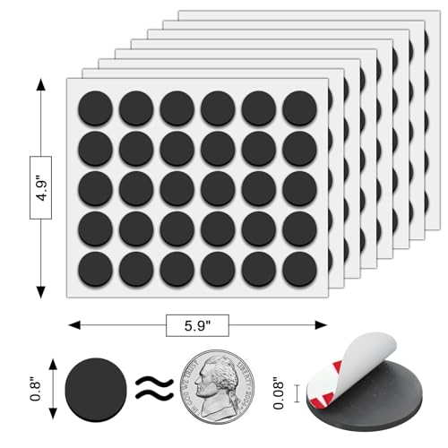 Image of Towjug Round Magnets with Adhesive Backing, 240 Pieces Adhesive Circle Magnetic Tape (Diameter 0.8'' x 0.08 inch) Anisotropy Magnets Dots for DIY Craft Art Projects