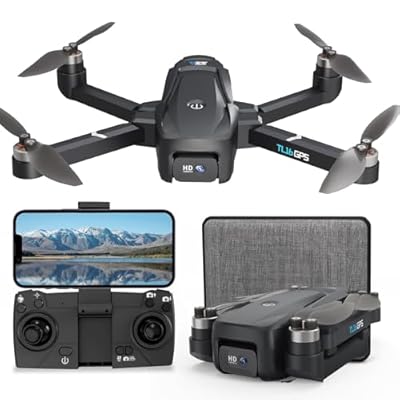 Toladrone Dron con Cámara 4K Drones GPS para Adultos Retorno Automático Transmisión WiFi 5G Sígueme Motor sin Escobillas Cuadricóptero Plegable para Principiantes TL16GPS