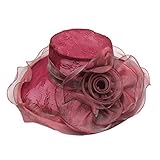 hochzeitshut damen Fascinators Hat Flower Mesh Ribbons Feathers on a Headband and a Forked Clip Cocktail Tea Party Headwear for Girls and Women Baseball Cap Herren Sommer Vintage Basecap Unisex Sommermütze Baumwolle Kappe Trucker Cap Schirmmütze Running Sport Cap Schirmmütze