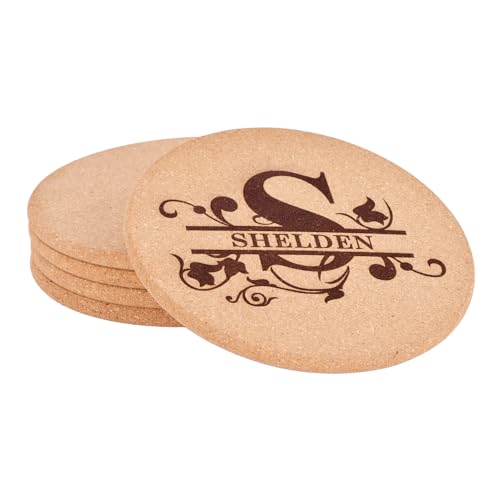 Personalized Cork Trivets, Custom Engraved Absorbent Trivets for Hot Dishes, Pots, Pans, Baking Sheets, Hot Plates for Table (S)