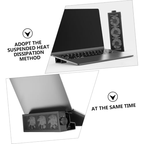 Base para laptop con ventiladores y altura ajustable Mikinona miniatura 3