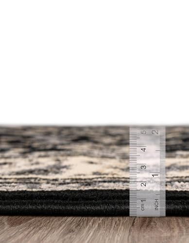 Tapete Yasmin 2'2" x 3' Negro miniatura 2
