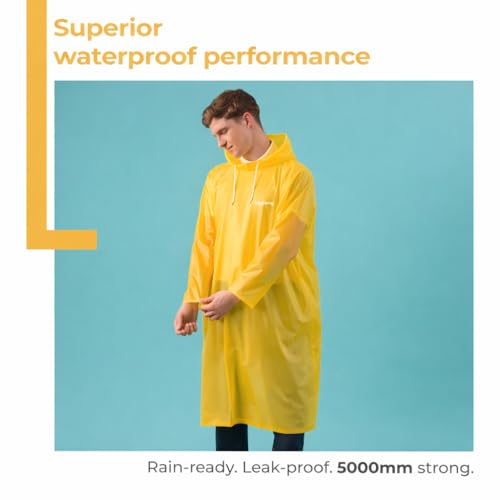 Image of Lifelong Waterproof Unisex Rain Coat Hooded Full Sleeves Outdoor Men, Women, Boys & Girls Rainwear Poncho Raincoat for Camping, Hiking & Travelling (1Pc)