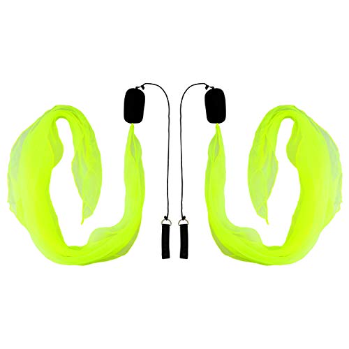 Diabolo Freizeitsport UV leucht Poi in Gelb - Angel Wings Spinning Pois. Spiral Pois, Soft-Pois für Anfänger und Profis Cover