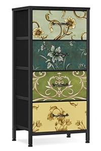 Furnulem Aufbewahrungseinheit mit 4 Schubladen Kommode