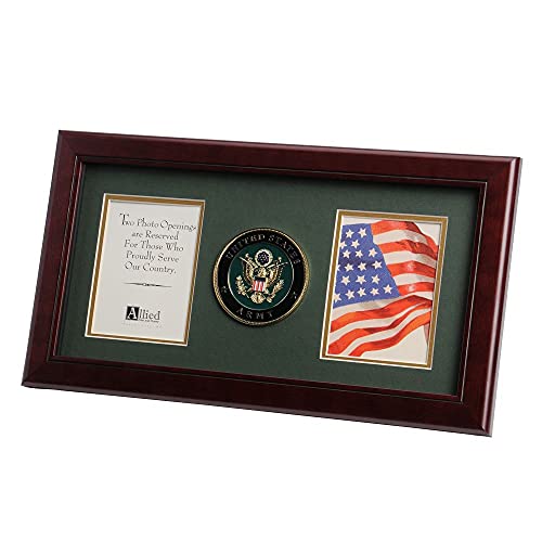 US Army Medallion Double Picture Frame