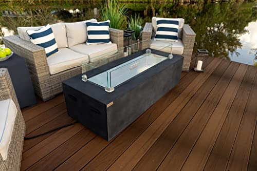 60-Rectangular-Modern-Concrete-Fire-Pit-Table-w-Glass-Guard-and-Crystals-in-Gray-by-AKOYA-Outdoor-Essentials-Caribbean-Blue