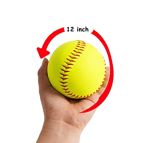 Abaji Softball 1 Pack Blank Ball Pu Surface Cork Core Suitable For Bat Heavy Duty Slowpitch Sports Youth Boy And Girl Practice Training #TOP1