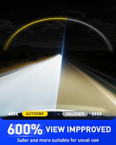 Image of AUTOONE HB3 9005 LED Light Bulbs White, 6000K Super Bright, Fanless Mini Size, Plug and Play, Pack of 2