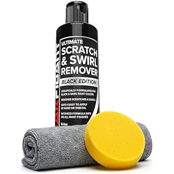 Carfidant Black Scratch and Swirl Remover - Car Scratch Remover for Vehicles Paint - Polishing Compound for Cars with Pad - Cutting Compound Paint Restorer