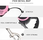 Alipis Portable Dog Leash Retractable for Outdoor Walking and Training, 3 Meter Long with Ergonomic Handle