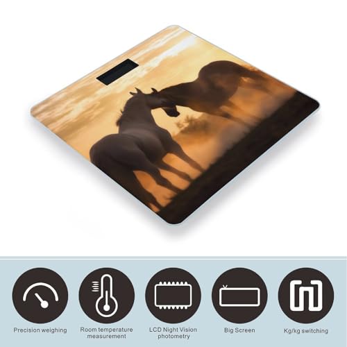 Báscula digital para baño con vidrio templado y pantalla LCD miniatura 3