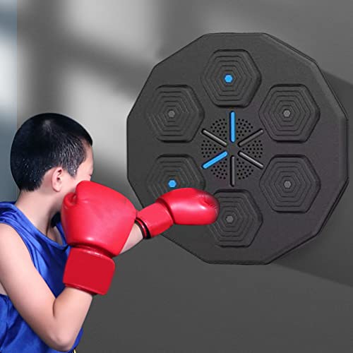 SPLAWN Machine de boxe électronique musicale, équipement de réaction d'agilité en intérieur, cible électronique d'exercice murale amusante et intelligente, pour enfants, adultes, entraîneur de jeunes