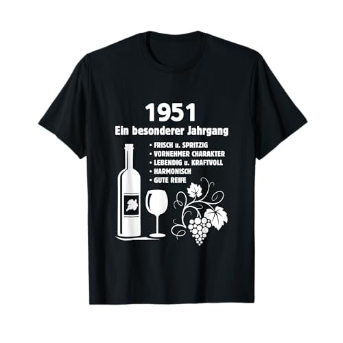 Geburtstag Geschenk Wein Vintage - Besonderer Jahrgang 1951 T-Shirt