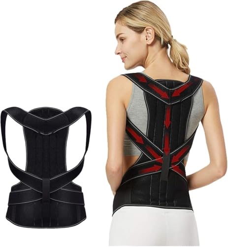 GRISHA Posture Corrector for Men and Women - Comfortable Upper Back Brace, Adjustable Back Straightener Support for Neck, Shoulder and Back (L) - Image 3