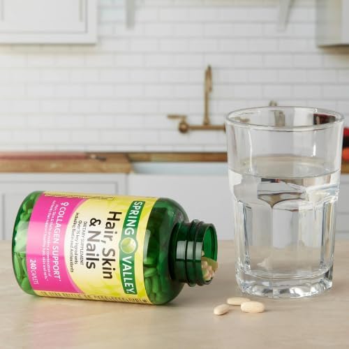 Spring Valley Hair, Skin and Nails Vitamins, 240 Count Caplets