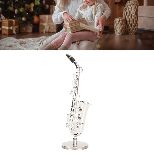 Saxophone miniature avec support et étui pour déco de bureau - 5