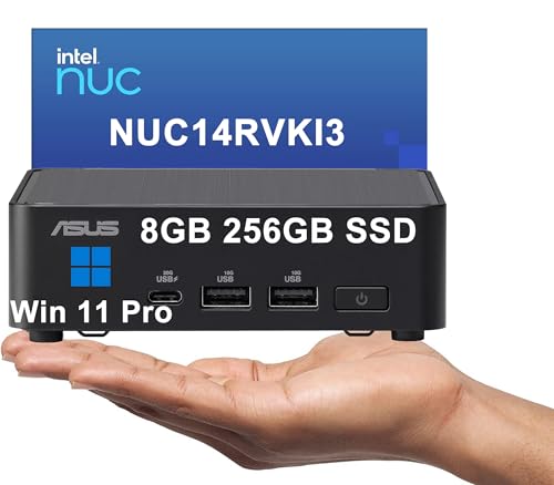 2025 Intel NUC 14 Pro �X�����L�b�g �~�jPC (Intel Core 3 100U (> i7-1165G7)�A8GB RAM�A256GB SSD �r�W�l�X�f�X�N�g�b�v�A4K���j�^�[4x 4�AWi-Fi 6E�AWin 11 Pro�AN