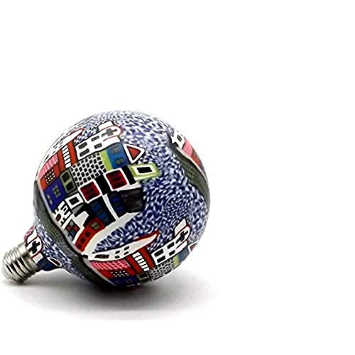 F-Bright Led Bombilla Decorativa LED en Silicona Diseño Edificios de Colores, 4W, 4 W, Azul Cover