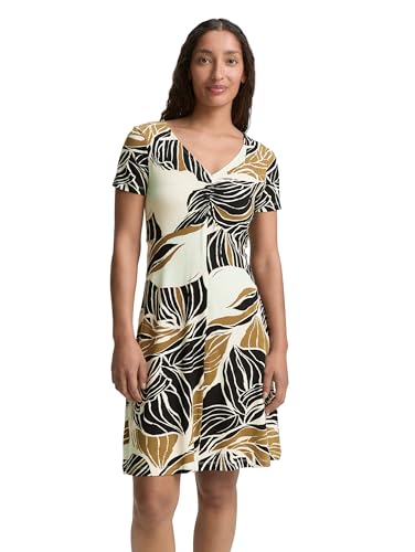 Photo de TOM TAILOR 1045309 Robe, 37999-neutral Cut Leaves Design, 32 Femmes