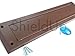 Price comparison product image ShieldUp Brown Internal Letterbox Seal | Draught Excluder Cover with Flap & Brush | 343mm x 80mm